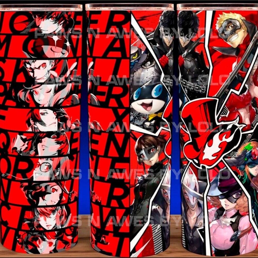 Persona 5 Royal Joker - Ann - Morgana -  Goro Gaming Cup Mug Tumbler 20oz
